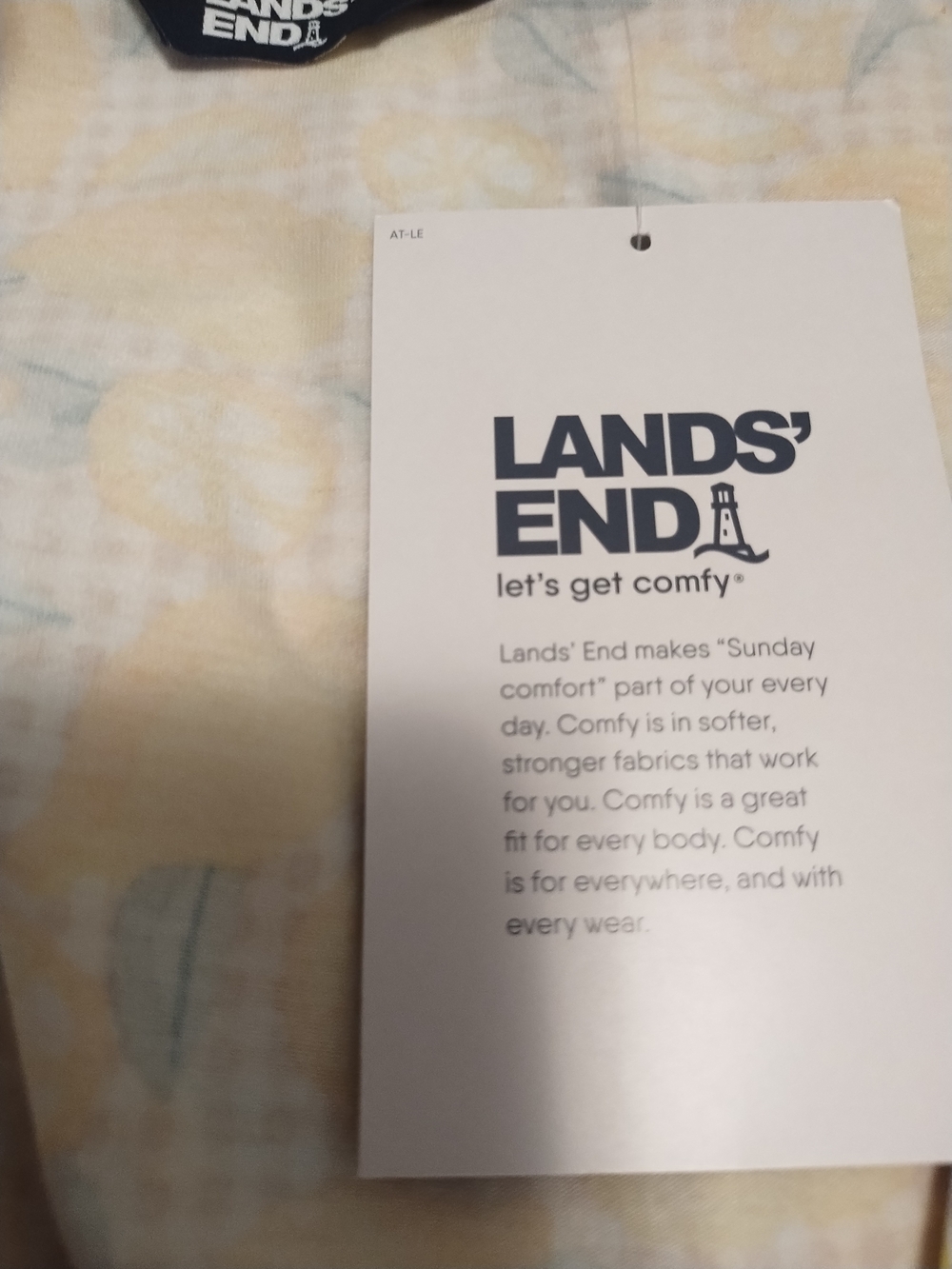 Lands' End Yellow Lemon-Print Wrap Dress - Picture 5 of 6